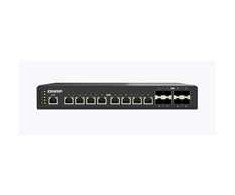 Šakotuvas „Qnap Systems“ BE VENTILIATORIAUS, INDL DIZAINAS, 8 PRIEVADAI/10GBE RJ45, 8 PRIEVADAI 10GBE SFP+