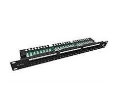 SX24L-5E-UTP-BK 19" patch panel Solarix 24 x RJ45 CAT5E UTP su listwą 1U
