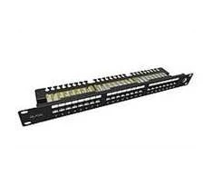SOLARIX patch panel, CAT6, 24 x RJ45 , UTP, su surišimo juosta, juodas, 1U
