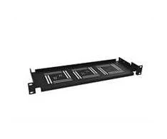 Solarix 19 colių 1U lentyna, 150 mm, juodo plastiko, montuojama ant priekinio bėgelio, UP-01-B