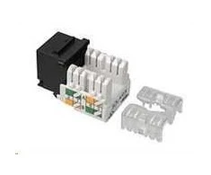 Solarix Cut-in Keystone CAT5E UTP RJ45 juodas gnybtų blokas 90° SXKJ-5E-UTP-BK-90