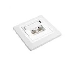 Solarix lizdas 2 x CAT5e UTP RJ45 įleidžiamas baltas SX9-2-5E-UTP-WH