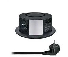 Solight 3z + USB A+C 20W PD výsuvný blok zásuvek 2m juoda
