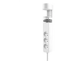„Solight 3z“ + nešiojami staliniai USB A+C lizdai + greitas USB įkroviklis 20 W PD 2 m, baltas