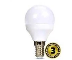 Solight LED lemputė, miniglobėlis, 6W, E14, 4000K, 510lm, baltas