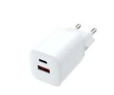 Solight greitas įkroviklis USB-C + USB-A, GaN 33W PD, baltas