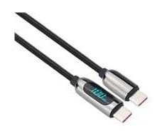 Solight Cable USB-C (M) - USB-C (M) 1m juodas