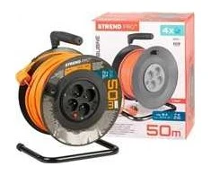 „Strend Pro DG-FB04“ būgnas 50 m, plastikinis, 4 vnt., 3 x 1,5 mm, oranžinis (213059)