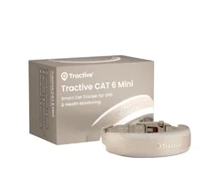 Tractive CAT 6 Mini – chytrý GPS lokátor pro kočky a monitorius zdraví s integrovaným obojkem - hnědý