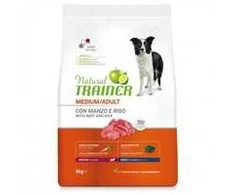 Natural Trainer Adult Medium sausas maistas su jautiena šunims 3kg