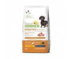 Natural Trainer ADULT DOG SENSITIVE be gliuteno MINI PORK (kiauliena) 2kg