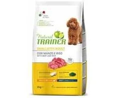 Trainer Natural Adult Mini sausas maistas su jautiena ir ryžiais šunims 2kg