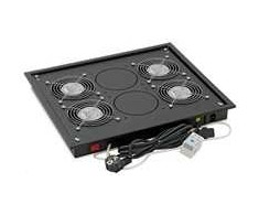 TRITON Viršutinis (apatinis) vėdinimo blokas, 4 ventiliatoriai-230V/60W, termostatas, juodas