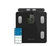 „TrueLife FitScale W8 BT Juodas“ – asmeninės diagnostinės „Bluetooth“ svarstyklės