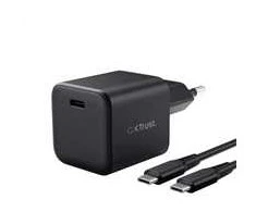 TRUST GaN Nabíječka GXT 1258 65W, 2m USB-C kabelis, pro Nintendo Switch 2, juoda