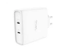 Nešiojamojo kompiuterio maitinimo adapteris Trust GaN Įkroviklis MAXO 100W 2-Port, USB-C, balta