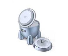 UGREEN magnetická bezdrátová nabíječka 2v1 MagFlow Qi2.2, 25W, MagSafe, raketa, sidabrinė