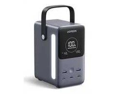 UGREEN powerbanka s rychlým nabíjením 48000mAh 5-port s displejem a LED, Li-ion, 300W, 3x USB-C, 2x USB-A, sidabrinė