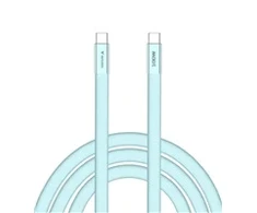 Kabelis Verbatim Sync & Charge SoftTouch USB-C į USB-C 100W PD3.0 120cm žydros spalvos 30276