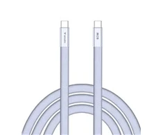 Kabelis Verbatim Sync & Charge SoftTouch USB-C į USB-C 60W PD3.0 120cm violetinės spalvos 30275