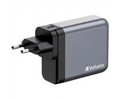 Verbatim Laidinis įkroviklis GaN 100W 3xUSB-C/USB-A + Adapteris EU/UK/US GNC-100 32202