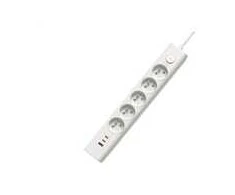 Viking tinklo praplėtimo lizdas YC53, 5x AC 230V, 1x USB-A, 2x USB-C, ilgis 1,5 m, baltas