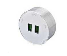 Viking lizdo modulis A50, 2x USB-A, sidabrinė