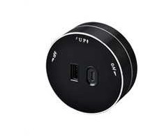 Viking USB šakotuvo modulis A60, 1x USB-A, 1x USB-C, PD, juodas