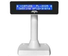 Virtuos FL-2025MB 2x20 LCD customer display, USB, baltas