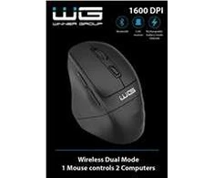 Winner Group WG - Belaidė pelė WG5 SeaMouse, 2in1, „Bluetooth“ + USB adapteris, juoda