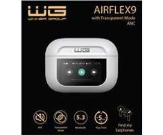 „Winner Group WG“ – „Bluetooth“ ausinės WG AirFlex 9 su ekranu, „Avatar“, ANC, baltos