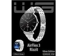 „Winner Group WG“ – išmanusis laikrodis „WG AirFlex3 Rizz It“, moterims, 2 dirželiai, sidabrinis