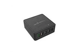 „Winner Group WG“ – maitinimo adapteris, 5x USB 60W, 1x USB-A QC 3.0 + 3x USB-A išmanusis IC + 1x USB-C PD, juodas