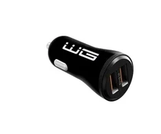 Winner Group WG - Autonabíječka 2x USB-A, 5 V, 2.1 A, juoda