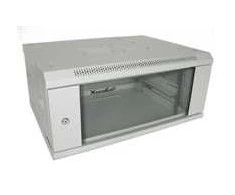 XtendLan 19" sieninė spintelė 4U 600x450, keliamoji galia 60 kg, stiklinės durys, virintos, pilkos spalvos