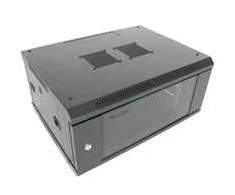 XtendLan 19" sieninė spinta 4U 600x450, keliamoji galia 60 kg, stiklinės durys, suvirintos, juodos