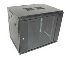 XtendLan 19" sieninė spinta 9U 600x450, keliamoji galia 60 kg, stiklinės durys, suvirintos, juodos