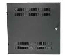 XtendLan 19" sieninė vertikali spintelė 2U+4U 540x150, perforuotos durys, juoda