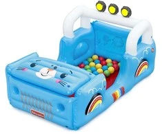 Bestway 93577 „Fisher-Price“ pripučiamas automobilis su kamuoliukais 1,17 m x 76 cm x 61 cm