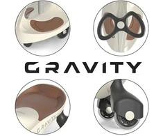 Vaikiškas balansinis dviratukas „Gravity Milly Mally“, smėlio spalvos, ruda