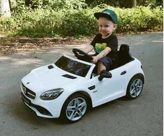 Milly Mally Akumuliatorinis automobilis vaikams „Mercedes-Benz SLC“, baltos spalvos