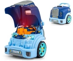 Realistiškas automobilio priekio su atidaromu variklio dangčiu modelis „Milly Mally N-GINE“ mėlynas