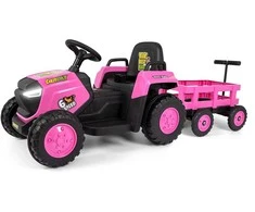 Electric tractor with trailer Milly Mally Rolly pink