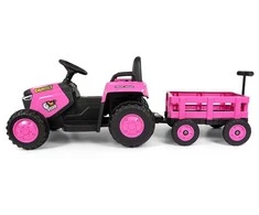 Electric tractor with trailer Milly Mally Rolly pink