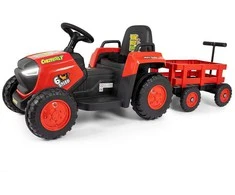 Electric tractor with trailer Milly Mally Rolly red
