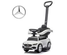 Motoroleris su kreipiančiąja juosta MERCEDES C-Class Deluxe Milly Mally Baltas