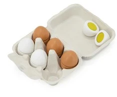Viga Toys VIGA 44752 Mediniai kiaušiniai pjaustymo padėkle