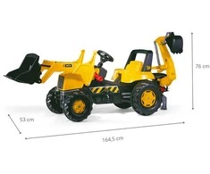 Rolly Toys 812004 Rolly Junior JCB traktorius su kaušu ir priekaba