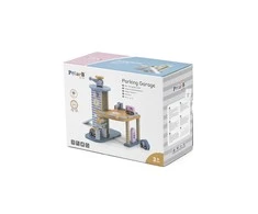 Viga Toys Medinė Garažas su Helikopteriu ir Automobiliais