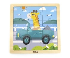 Viga Dėlionė 9 vnt. - Žirafa automobilyje